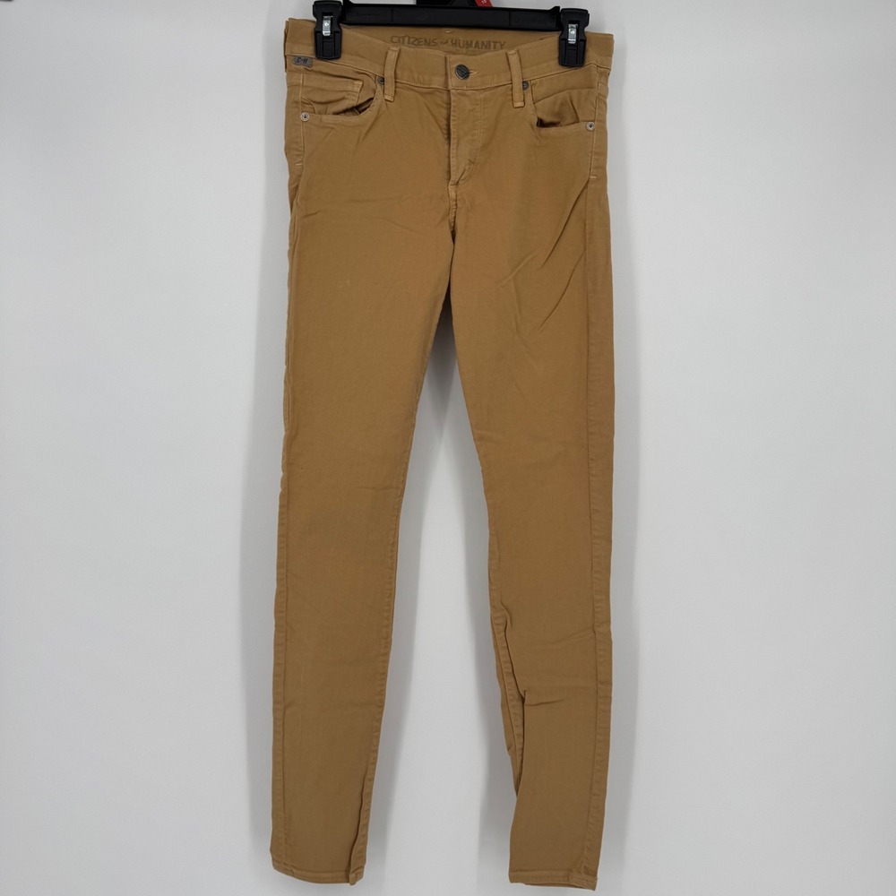 Citizens‎ of Humanity Women's Thompson Skinny Pants Size 27 Tan Camel 29" Inseam